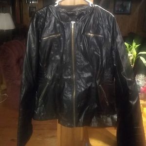 Faux leather jacket
